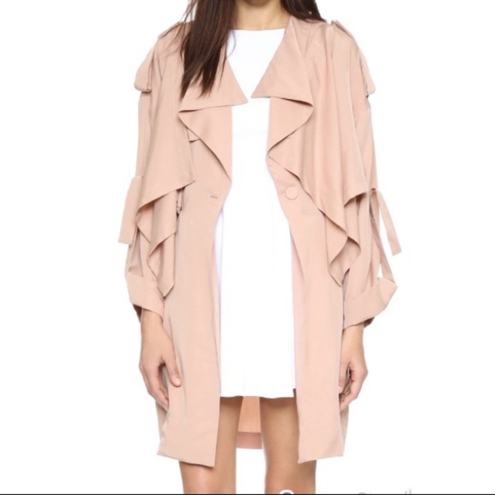 Kendall and Kylie Overlay Panel Trench Coat